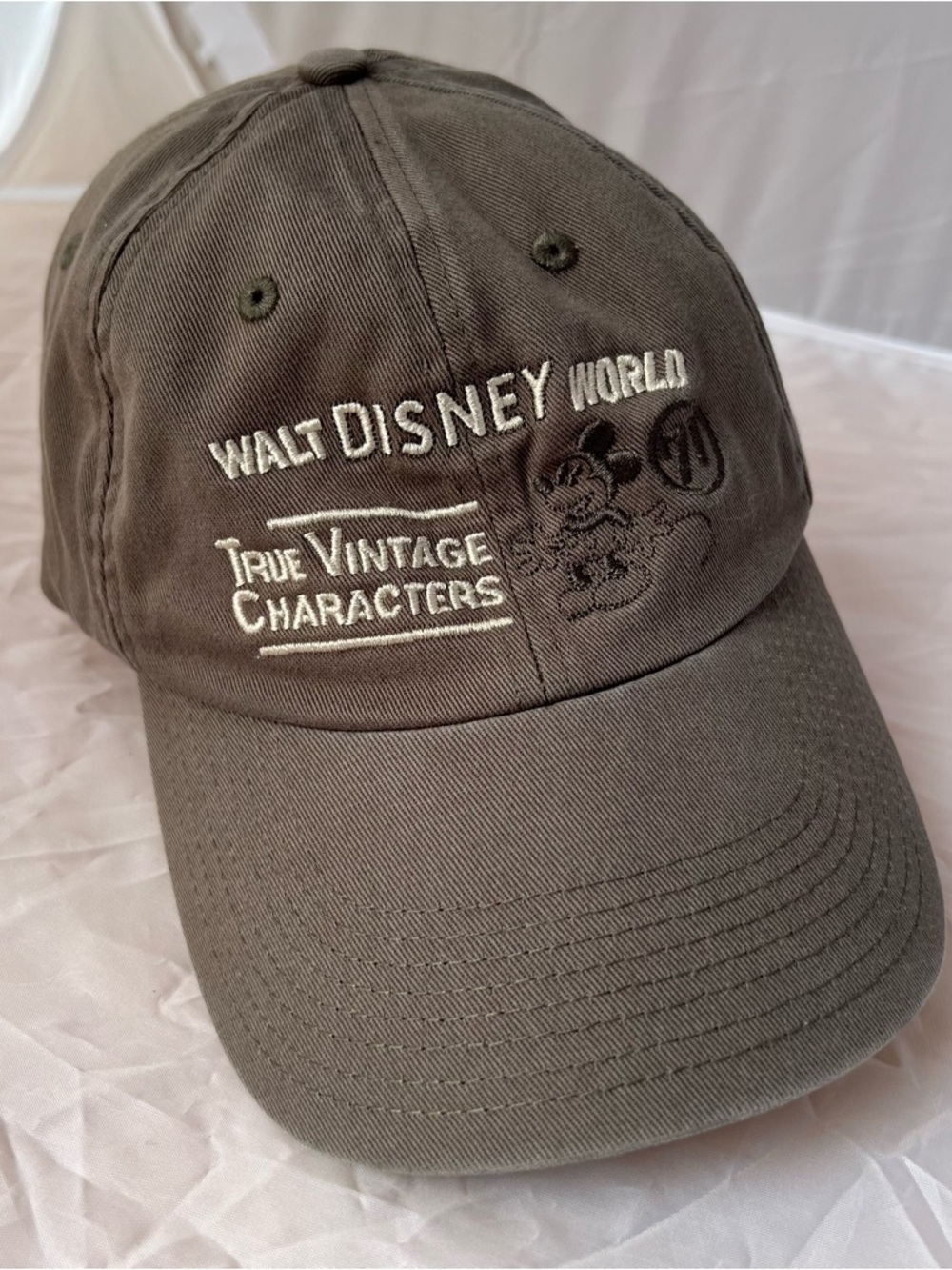 Disney Parks Walt Disney World Vintage Mickey Dad Hat Baseball Cap Brown